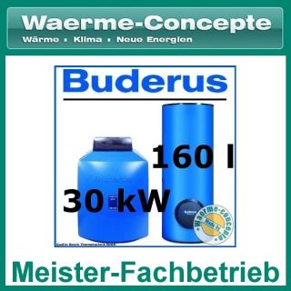 Buderus GB125 30 kW Öl Brennwert Heizung +Logalux SU160 +Logamatic