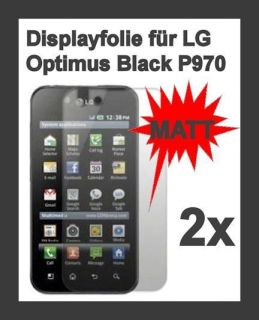LG Optimus Black P970 Displayfolie Anti Glare Matt Folie Schutzfolie 2