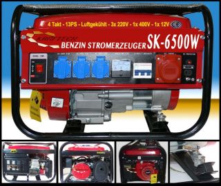 Stromgenerator SK6500W Stromerzeuger, Notstromaggregat, Aggregat