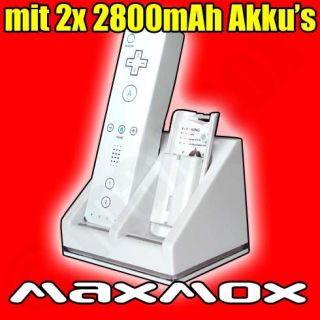 Wii Fernbedienung Remote Controller Ladestation +2 Akku