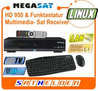 Megasat HD 950 HDTV Sat Receiver & WLAN Tastatur Bundle
