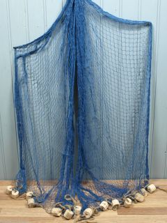 Deko Fischernetz ca. 2,5 x 2,5m blau mit 14 Schwimmer
