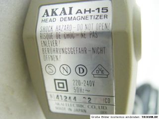 AKAI AH 15 Head Demagnetizer Entmagnetizierer Kassendeck Bandmaschine