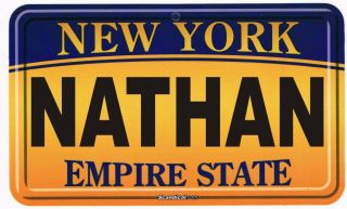 Personalized Custom NEW YORK LICENSE PLATE Room Sign