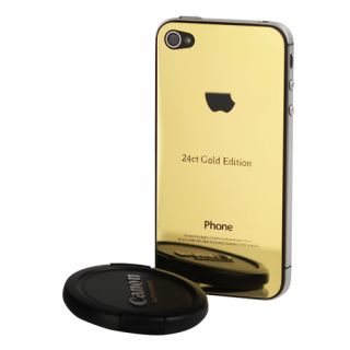 Gold Effekt Stainless Steel Back Cover iPhone 4S Oberschale Tasche