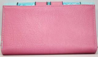 Damen Portmonai Portemonnaie Handtasche Geldbörse Tasche Blau Pink G