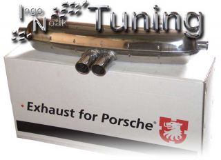 Edelstahl Sportauspuff Porsche Boxster 986 2,7 3,2 S Modell ABE