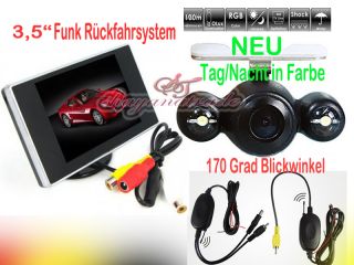LCD Funk Rückfahrsystem Rückfahrkamera Tag&Nacht in Farbe mit