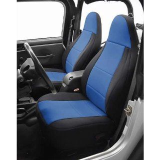 Coverking SPC268 Black/Blue Front Seat Covers For 2007 10 Jeep