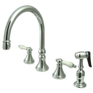 Elements of Design ES2791PLBS 8 Deck Mount Kitchen Faucet with Brass