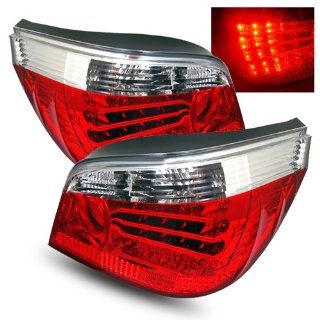 BMW 525xi 2006 2007 LED Tail Lights Red Clear (Fits Base Sedan 4 Door