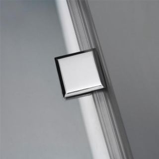 Vigo VG6042BNCL60WS 60 Frameless Shower Door with 3/8 Clear Glass Brushed Nickel Hardware and White Base, Clear and Brushed Nickel