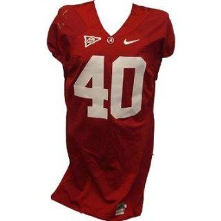 Baron Huber #40 Alabama 2008 09 Game Issued Maroon Jersey