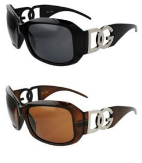 2 pairs of DG Eyewear Designer Sunglasses Brown, Black