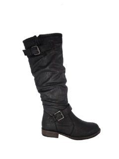  Montage 02n Black Slouchy Riding Knee High Boot (5.5) Shoes