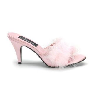 shoes display on website 3 inch classic marabou slipper b pink satin