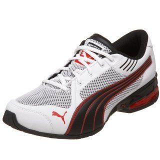 PUMA Mens Tri Run SL Sneaker ,White/Black/Puma Red,13 D(M) US Shoes