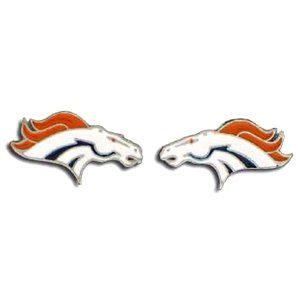 Denver Broncos Stud Earrings   NFL Football Fan Shop