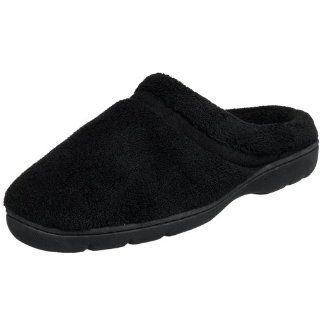  Dearfoams Mens Microfiber Terry Clog Slipper,Black,8 M Shoes