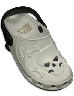  Private Label   Toddler Halloween Clogs, White, Black 29198 Shoes