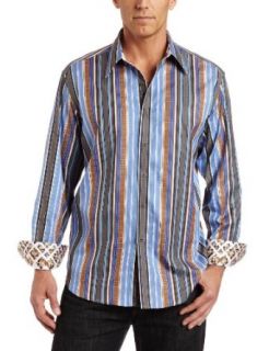 Robert Graham Mens Taino Shirt, Brown, 2X Large Clothing