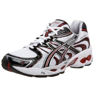 ASICS Mens GEL Nimbus 11 Running Shoe,White/Black/Red,7 D US Shoes