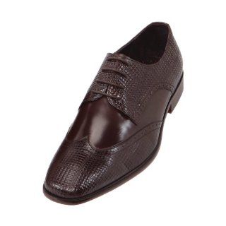 Style Genuine Leather Oxford Dress Shoe Style SL9080 Dark Brown 062
