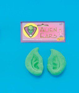Green Alien Pointy Saturn Ears Halloween Costume Accessory
