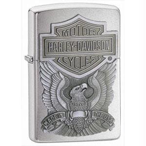 Zippo Harley Davidson Eagle/Logo Emblem Lighter (Silver, 5