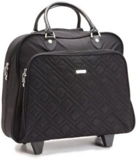 Baggallini Luggage Zig Zag Quilted Rolling Tote Bag, Black