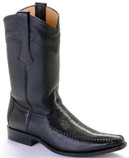 Black Mens COWBOY WESTERN Boots Handmade Square Toe 21084 Shoes