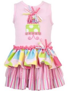 Cake Tiered Dress, Pink/Multi, 18 Months Rare Editions Clothing