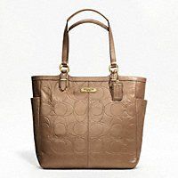 Coach F20741 Gallery Embossed Leather Tote Copper