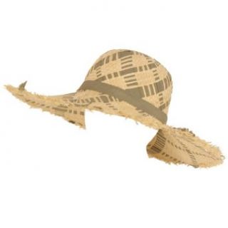 UPF 50+ Sun Beach Straw Raffia Hat Floppy Natural Ollive