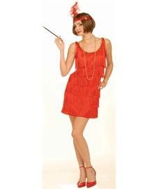 Roaring 20s Flapper Adult Costume Red Dress   XS/S