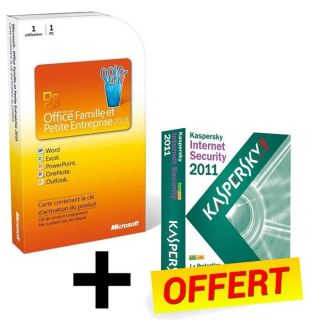Office Famille 2010 (1 PC) + Kaspersky   Achat / Vente LOGICIEL