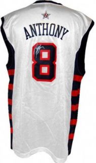 Carmelo Anthony Autographed White Team USA Jersey Sports