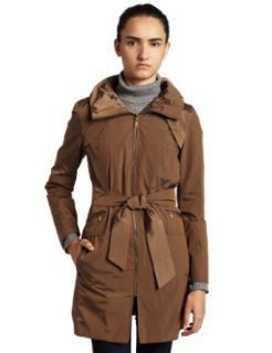 Cole Haan Womens Travel Packable City Belted Trench Coat