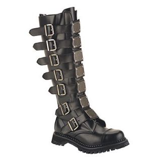 com Mens Reaper 30, 30 Eyelet Metal Plates Leather Knee Boot Shoes