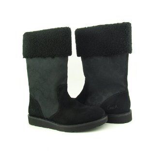 Kally Womens SZ 7.5 Black Winter Boots Fashion   Mid Calf Boots Shoes