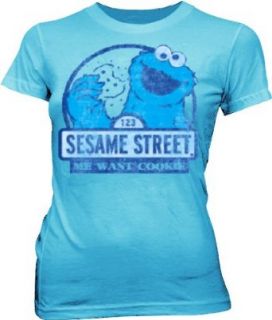 Sesame Street Cookie Monster Me Want Cookie Light Blue