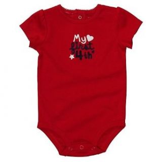 Carters Boys or Girls Babys First 4th Bodysuit Onsie Red