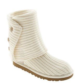 Ugg Womens Classic Cardy, 8, White Sand Shoes