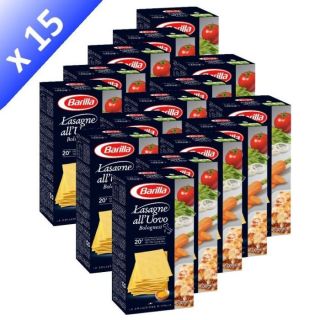 Lot de 15   BARILLA Lasagnes aux oeufs   15 paquets de 500 grammes