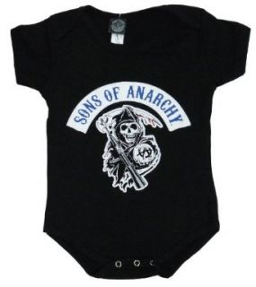 Sons of Anarchy Reaper Logo Baby Creeper Romper   Black
