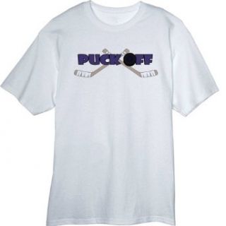 Puck Off funny Hockey Novelty T Shirt Clothing