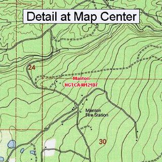 USGS Topographic Quadrangle Map   Manton, California