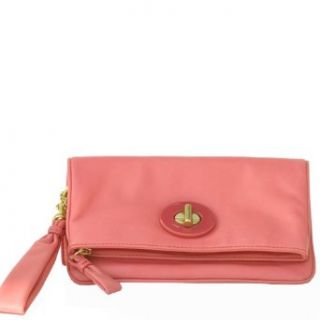 Coach 42414 Resort Clutch Leather Wristlet Pink Clothing
