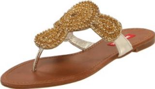 UNIONBAY Womens Lila Sandal,Gold,6 M US Shoes