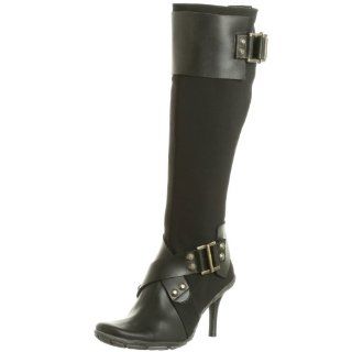 Stretch Knee High Boot,Black/Black,37.5 EU (US Womens 7.5 M) Shoes